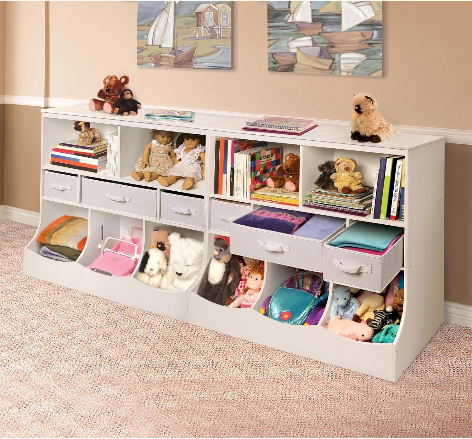 Badger Basket Combo Bin Storage Unit with Three Baskets - Espresso