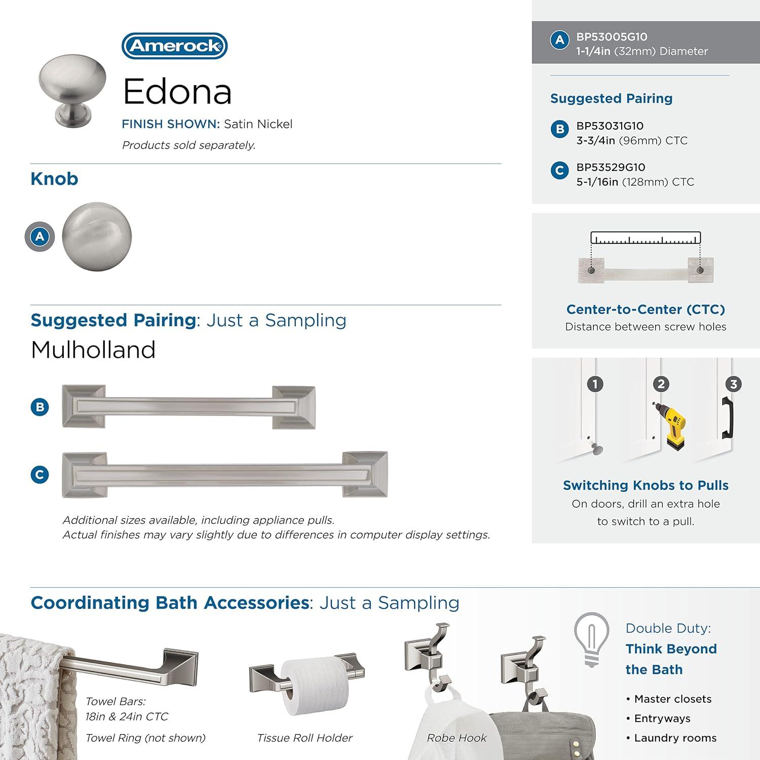 Allison 1 1/4" Diameter Mushroom Knob Multipack