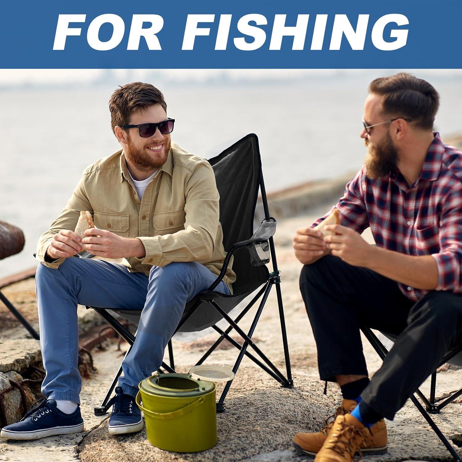 2 Pack Lightweight Camping Chairs for Adults & Teens, 250LBS Capacity Foldable Portable Chairs with Carry Bag, Compact Design for Camping, Beach, Picnics, and Outdoor Events