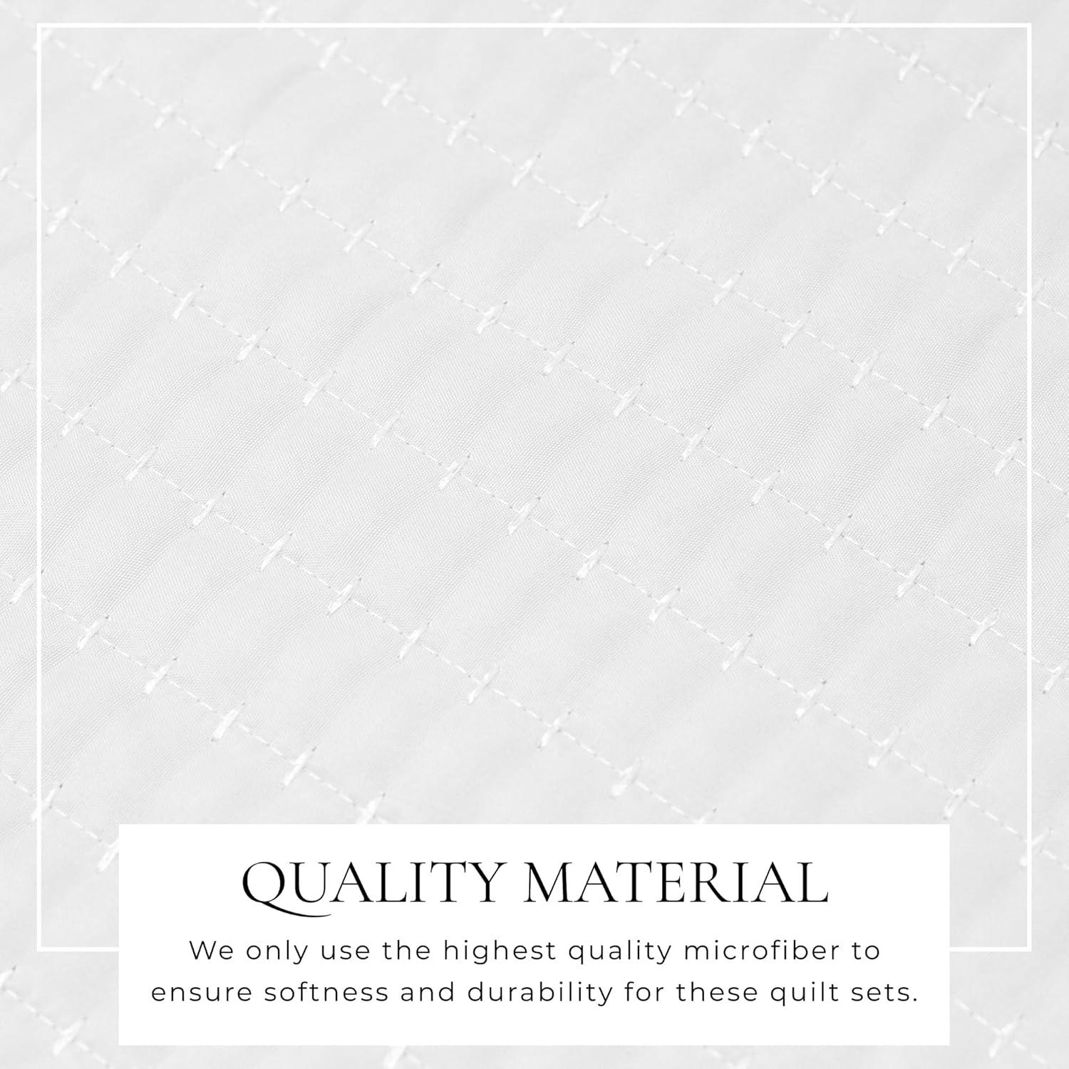 FreshFolds Modern & Contemporary Stripe Stitched Quilt Set with Shams