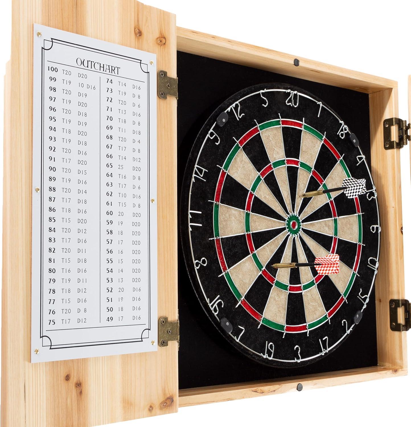 Trademark Global NBA Trademark Global Bristle Dartboard And Cabinet Set (Darts Included)