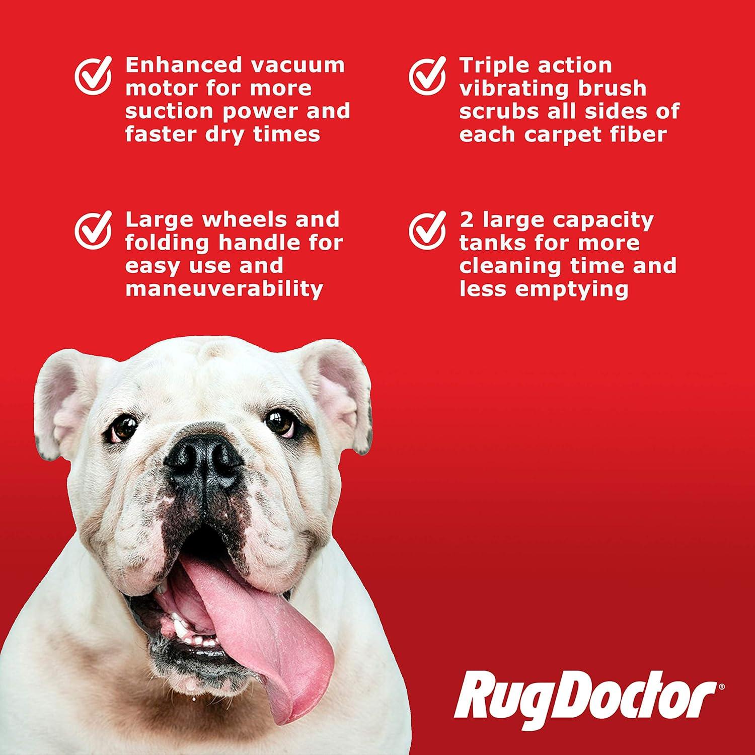 Rug Doctor Red Commercial Carpet Cleaner with Pet Solution