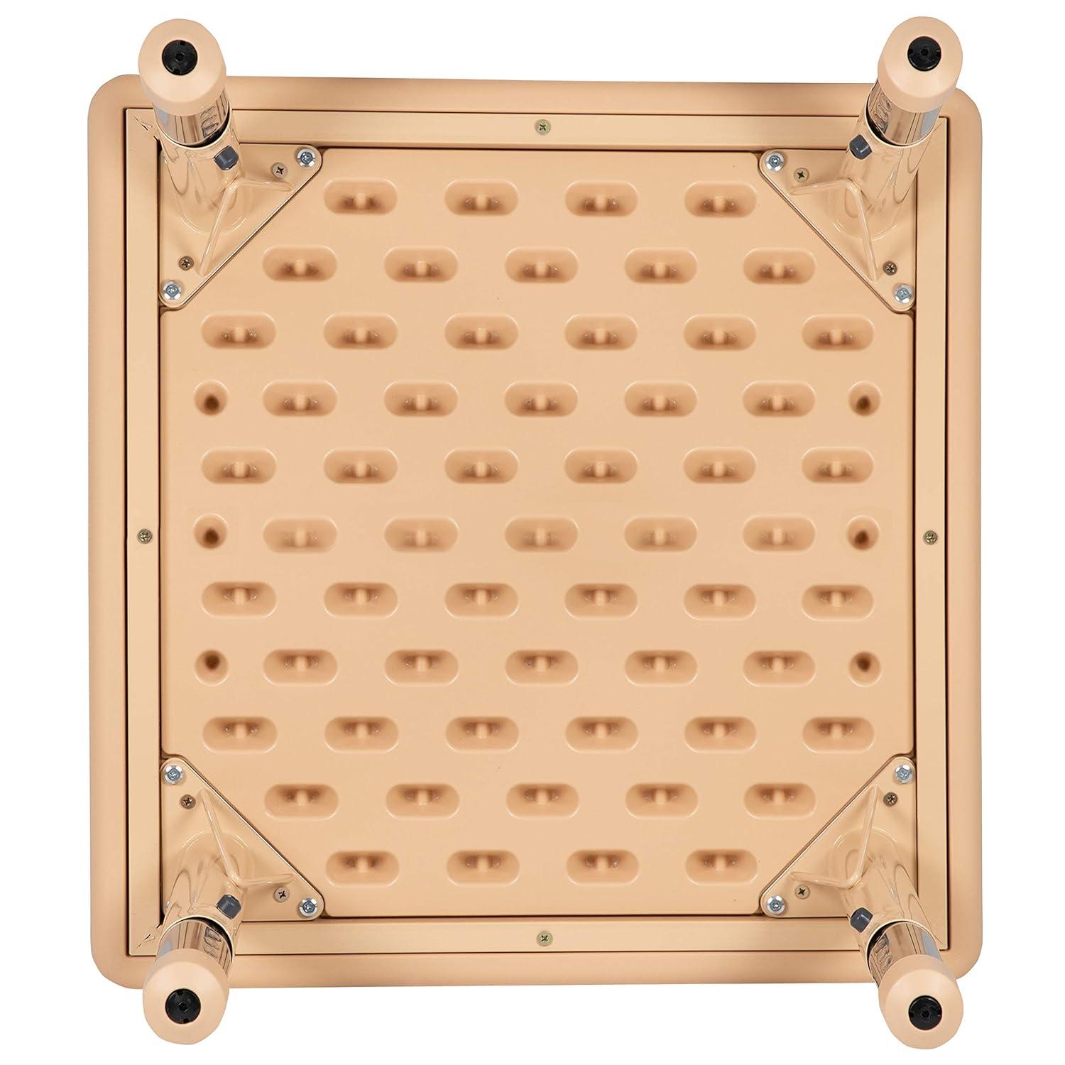 Green Adjustable Height Square Plastic Activity Table