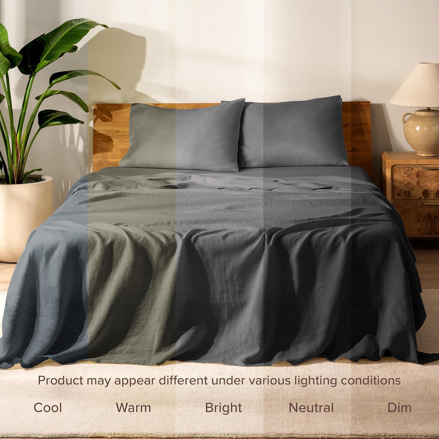 Bare Home 100% Linen Sheet Set