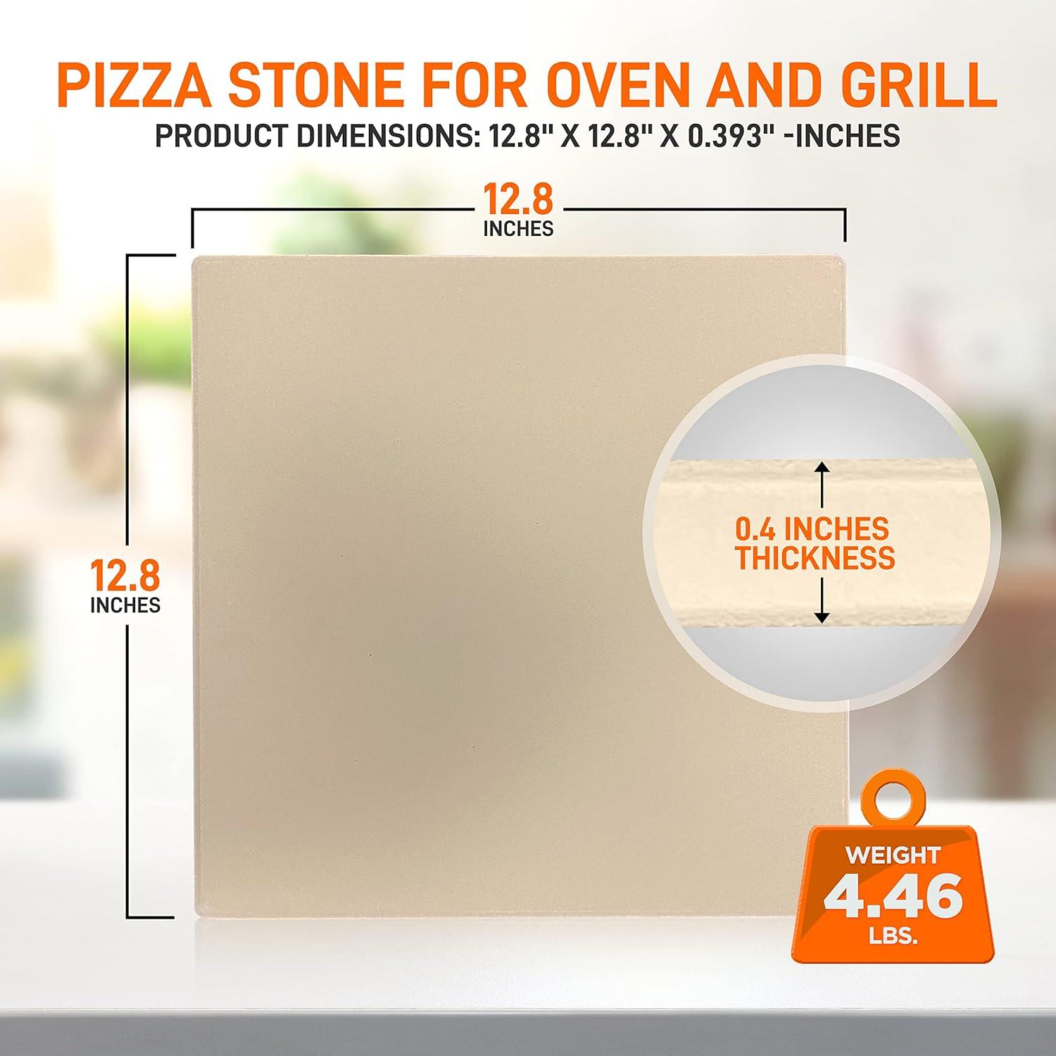 NutriChef Beige Thermal Shock Resistant Pizza Stone