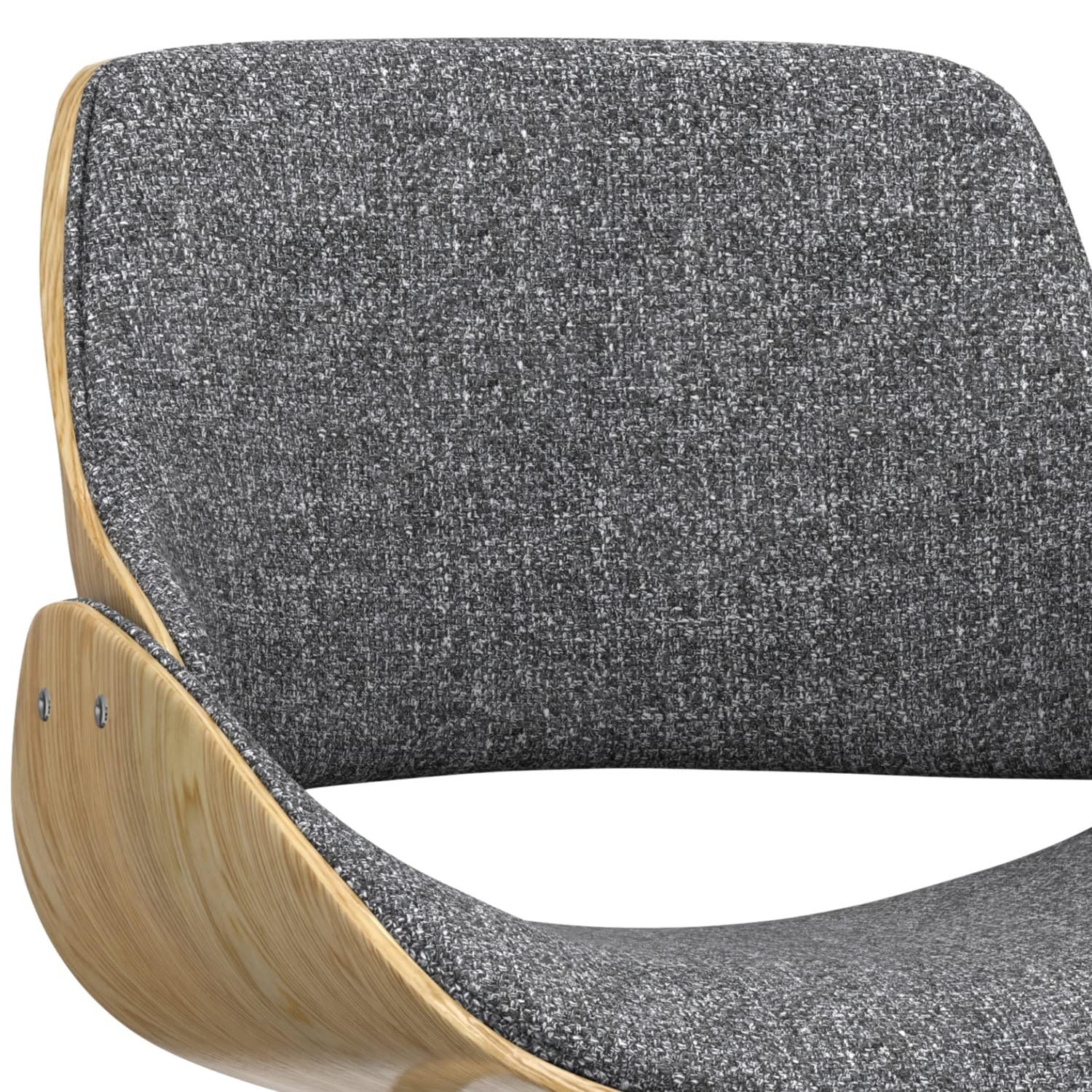 Simpli Home Malden Upholstered Dining Chair with Ergonomic Solid Wood Frame and Mid-Century Modern Style