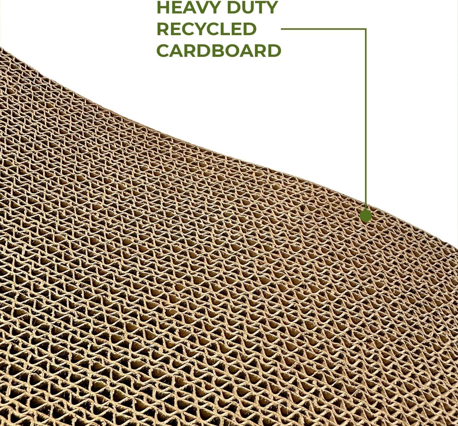 Best Pet Supplies Corrugated Reversible Cardboard Cat Scratcher, Lounger, and Fun Interactive Scratching Boards, Claw Safe, Durable, Natural Recycled Materials, Supports Active Play
