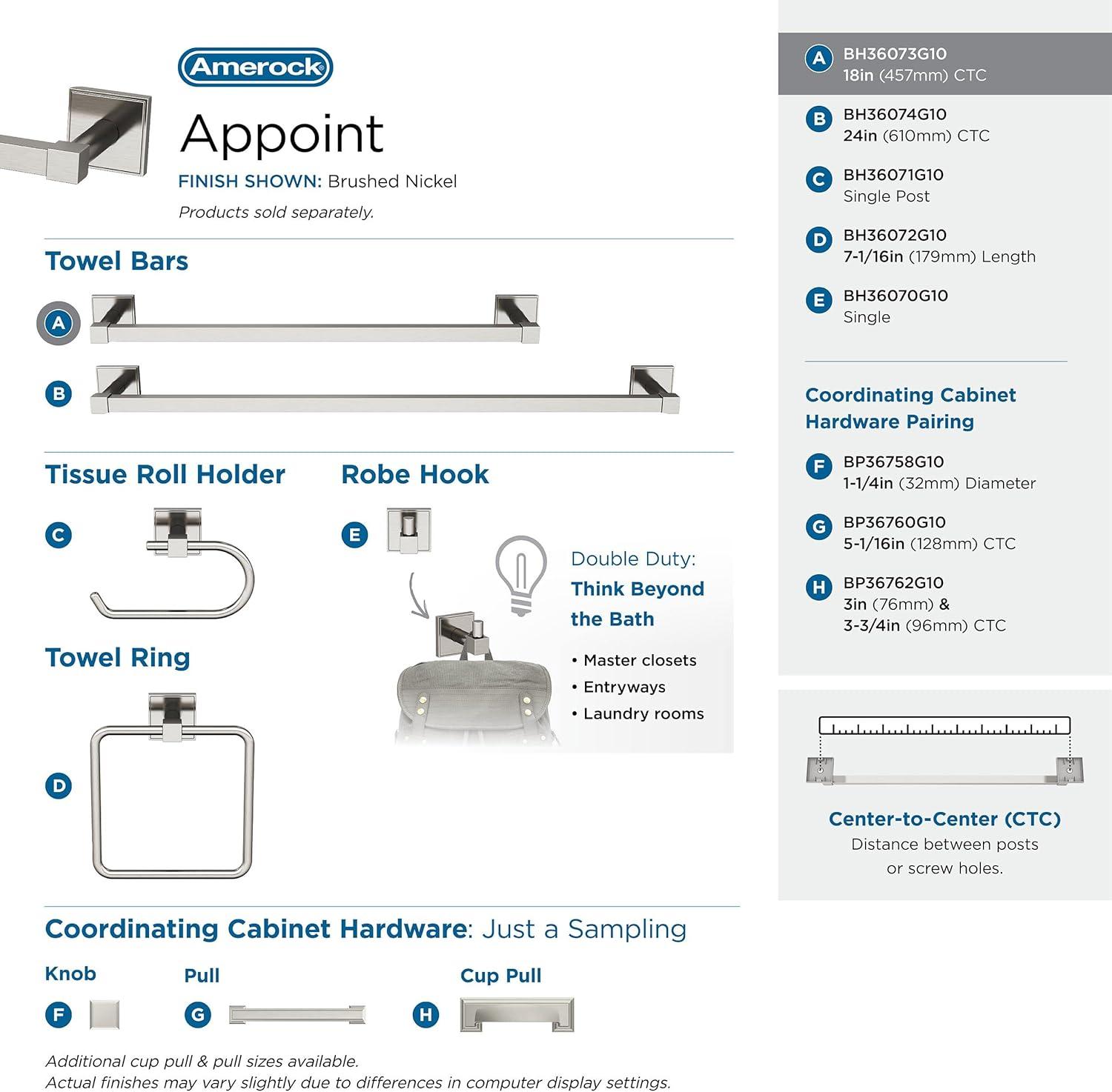 Appoint 19.87" Wall Mounted Towel Bar