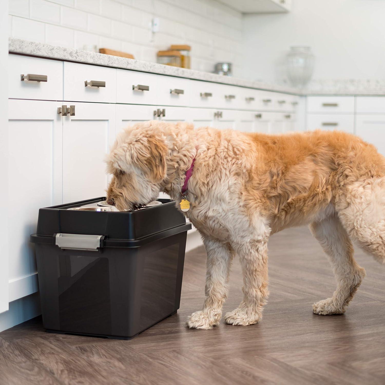 IRIS USA, Inc. Elevated Feeder Food Container Pet Placemat