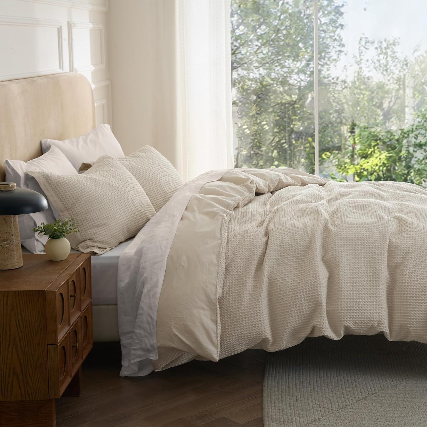 Bedsure Bedsure 100% Cotton Waffle Weave Duvet Cover