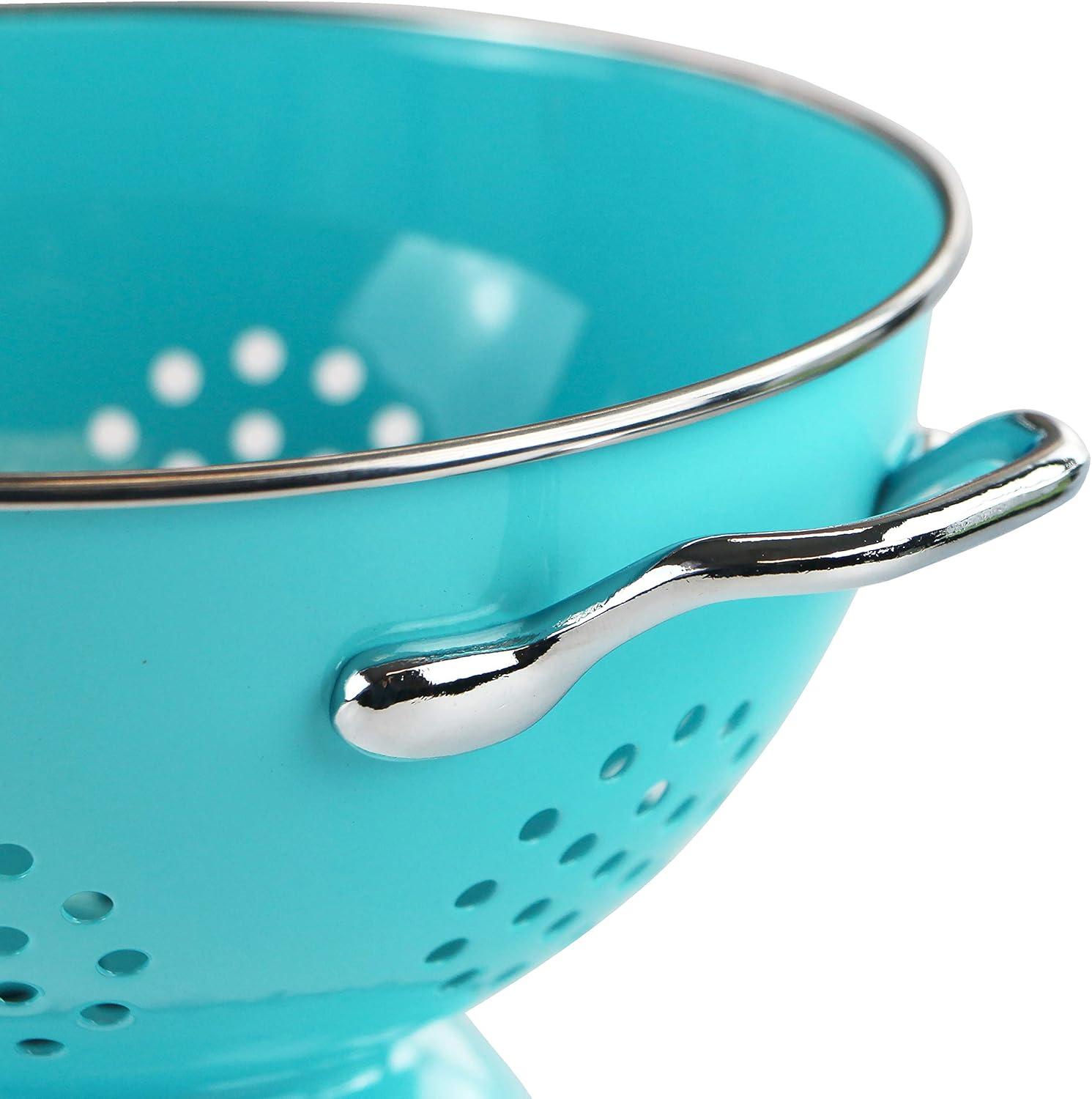 Calypso Basics 1.5qt Colander  Turquoise