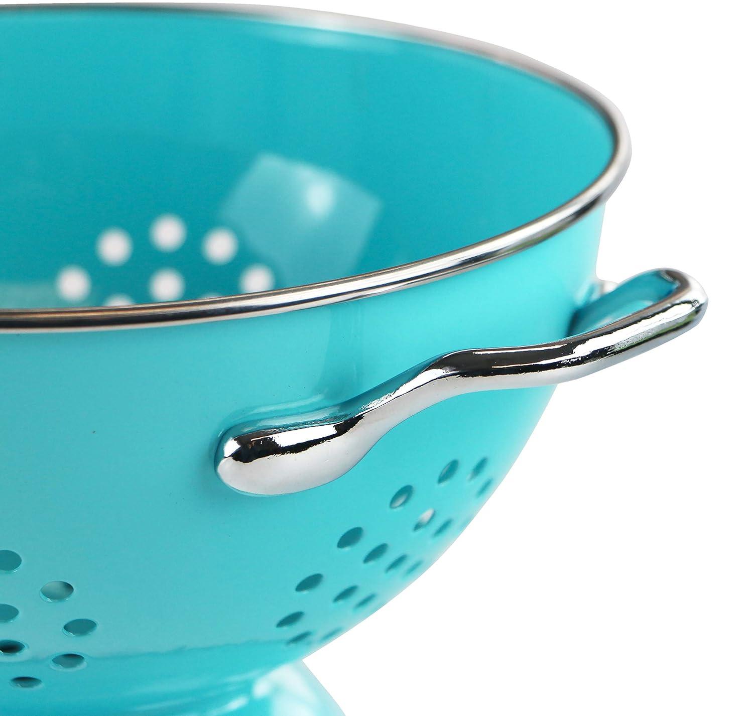 Calypso Basics 1.5qt Colander  Turquoise