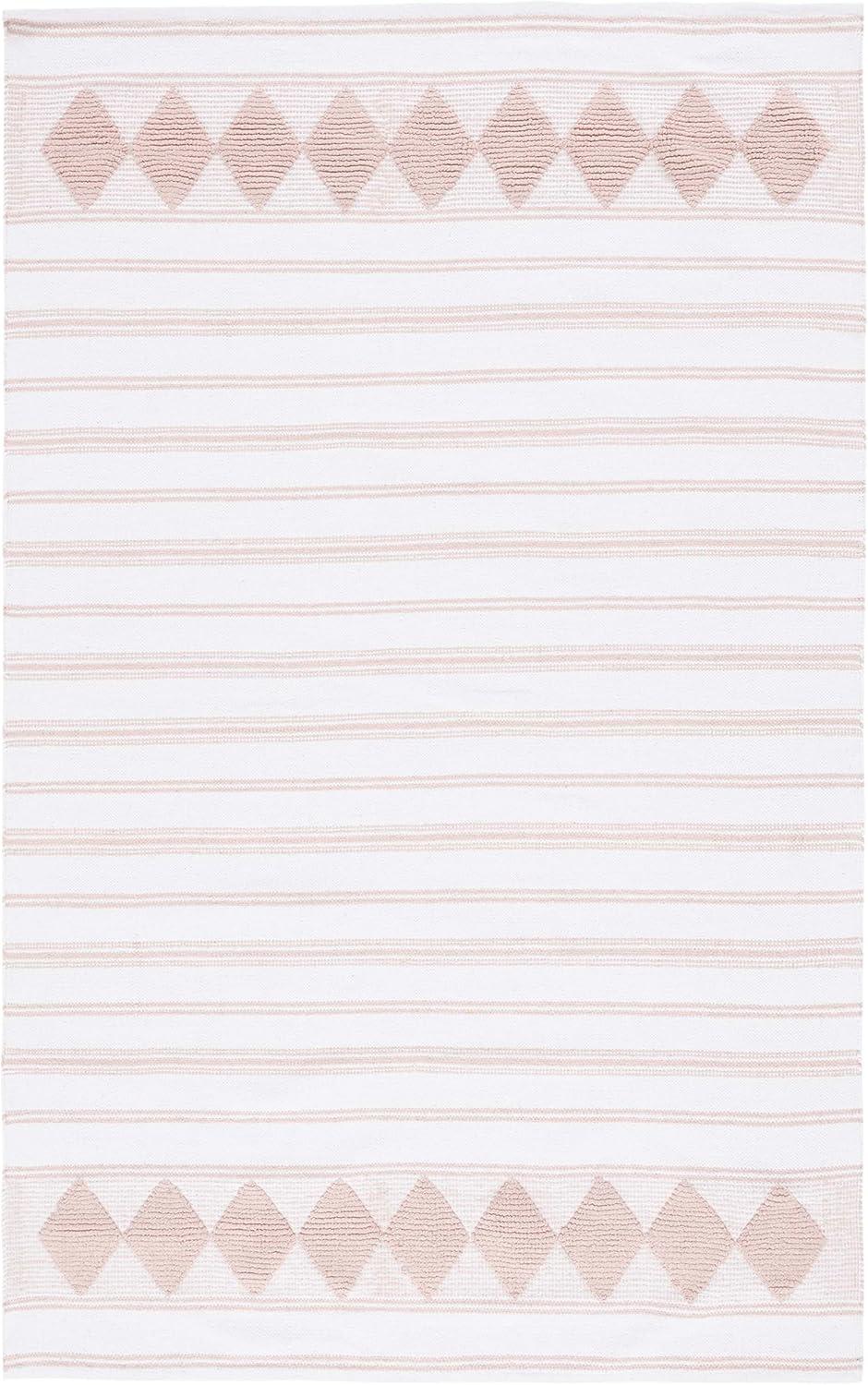 Montauk MTK708 Hand Woven, Flat Weave Indoor Accent Rug - Pink/Ivory - 3'x5' - Safavieh