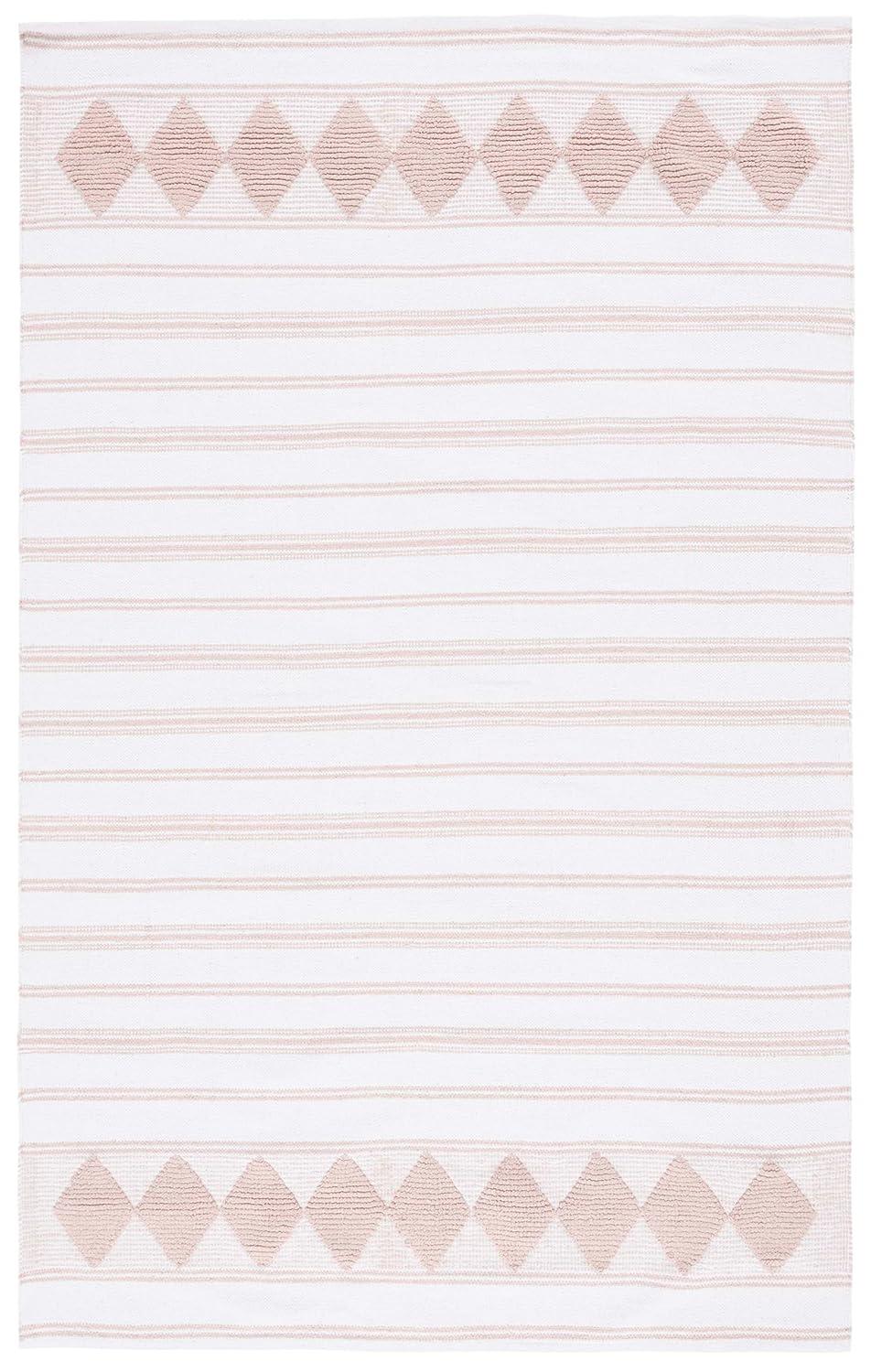 Montauk MTK708 Hand Woven, Flat Weave Indoor Accent Rug - Pink/Ivory - 3'x5' - Safavieh