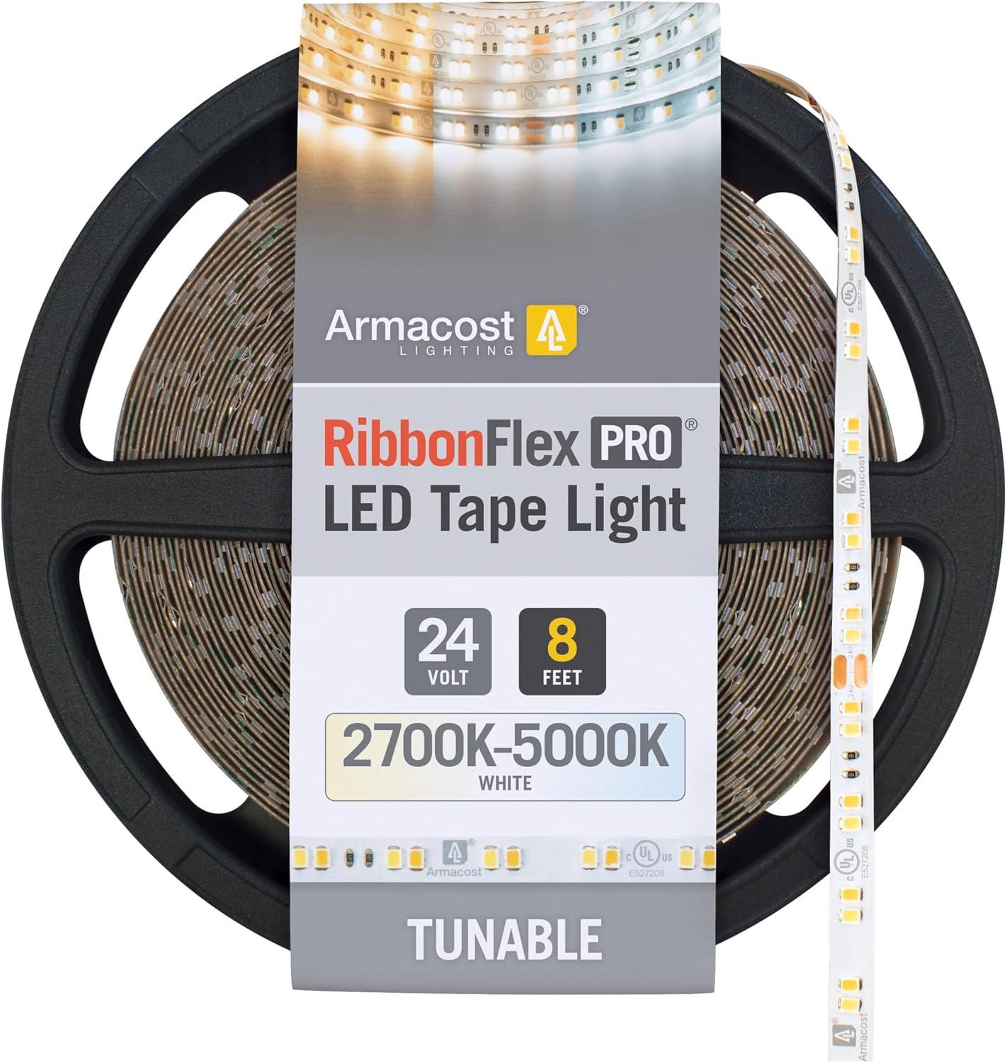 RibbonFlex Pro CCT, 24V, 2700K-5000K, 60+60LEDs/M, 2.5M Under Cabinet Strip Light