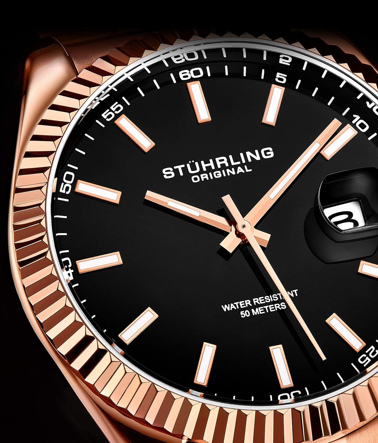 Stuhrling Original Men's Symphony Regent Coronet Stainless Steel Bracelet Watch
