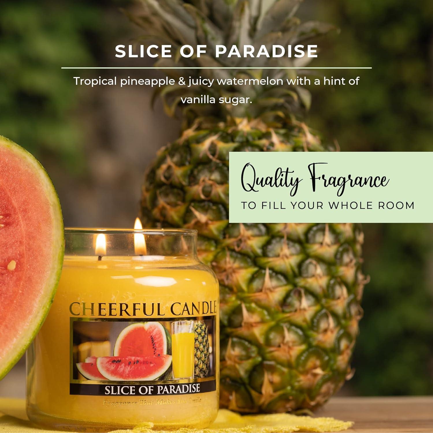 Slice of Paradise Yellow Scented Glass Jar Candle