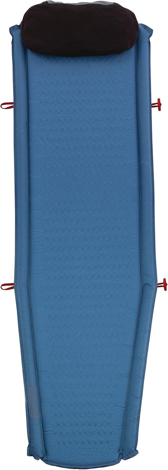 Coleman Blue Self-Inflating Camping Pad with Pillow Storage Bag