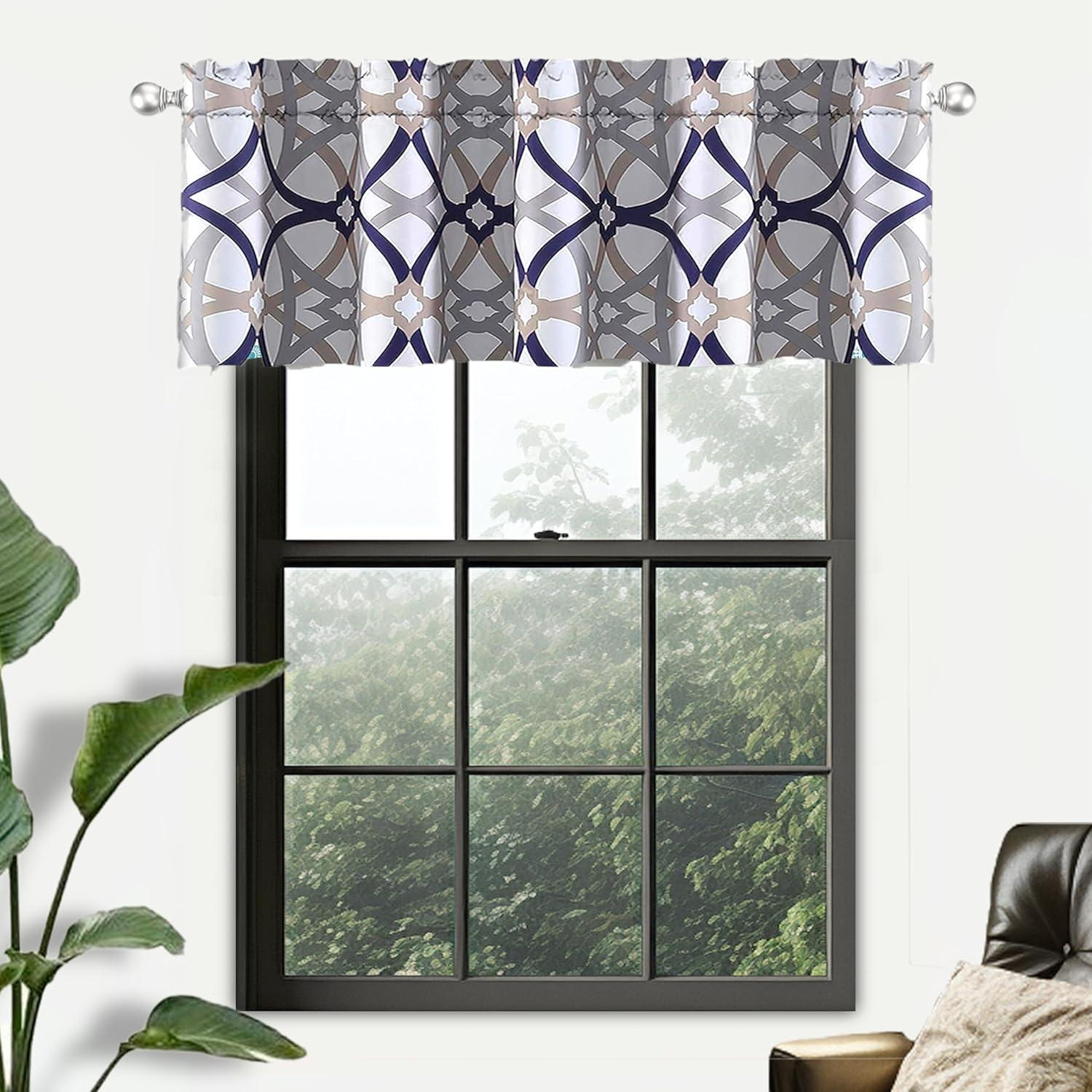 DriftAway Rod Pocket Blackout Valances, 52" x 14"