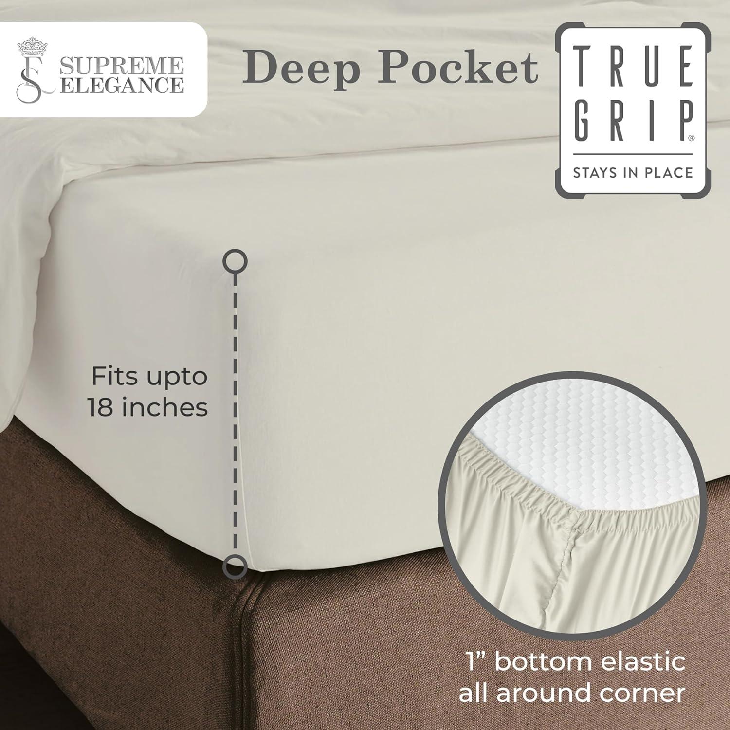 Full 1000 Thread Count Cotton Solid Sheet Set White - Aireolux