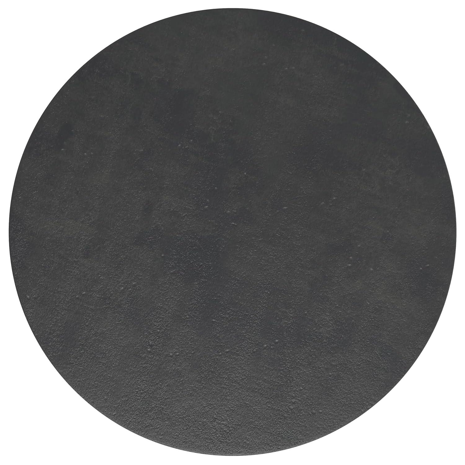 Simpli Home Alexa 30"W Cast Aluminum Mid-Century Modern Round Coffee Table with Pedestal Base, Fully Assembled