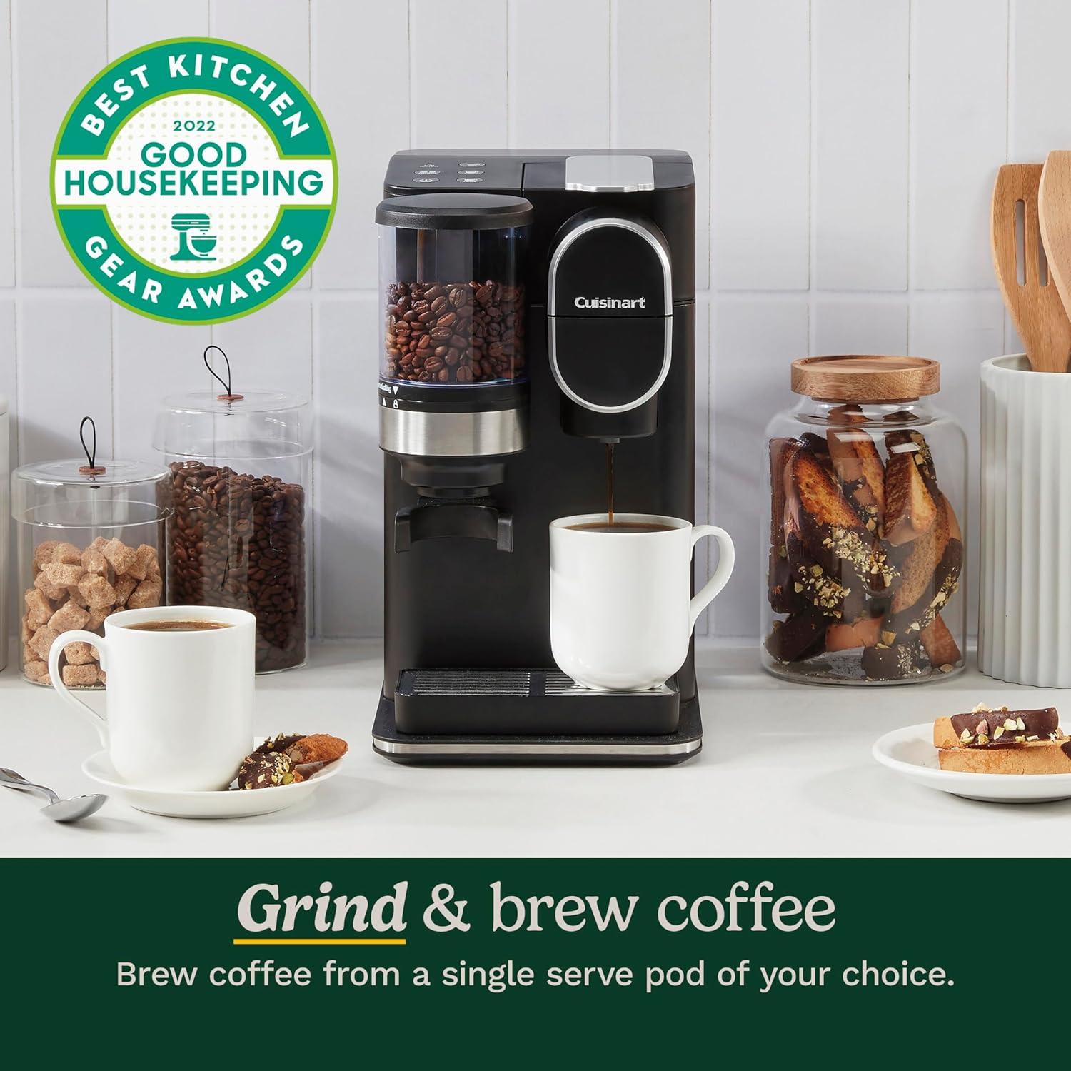 Cuisinart Grind & Brew Single-Serve Coffeemaker, 48-Ounce Removable Reservoir