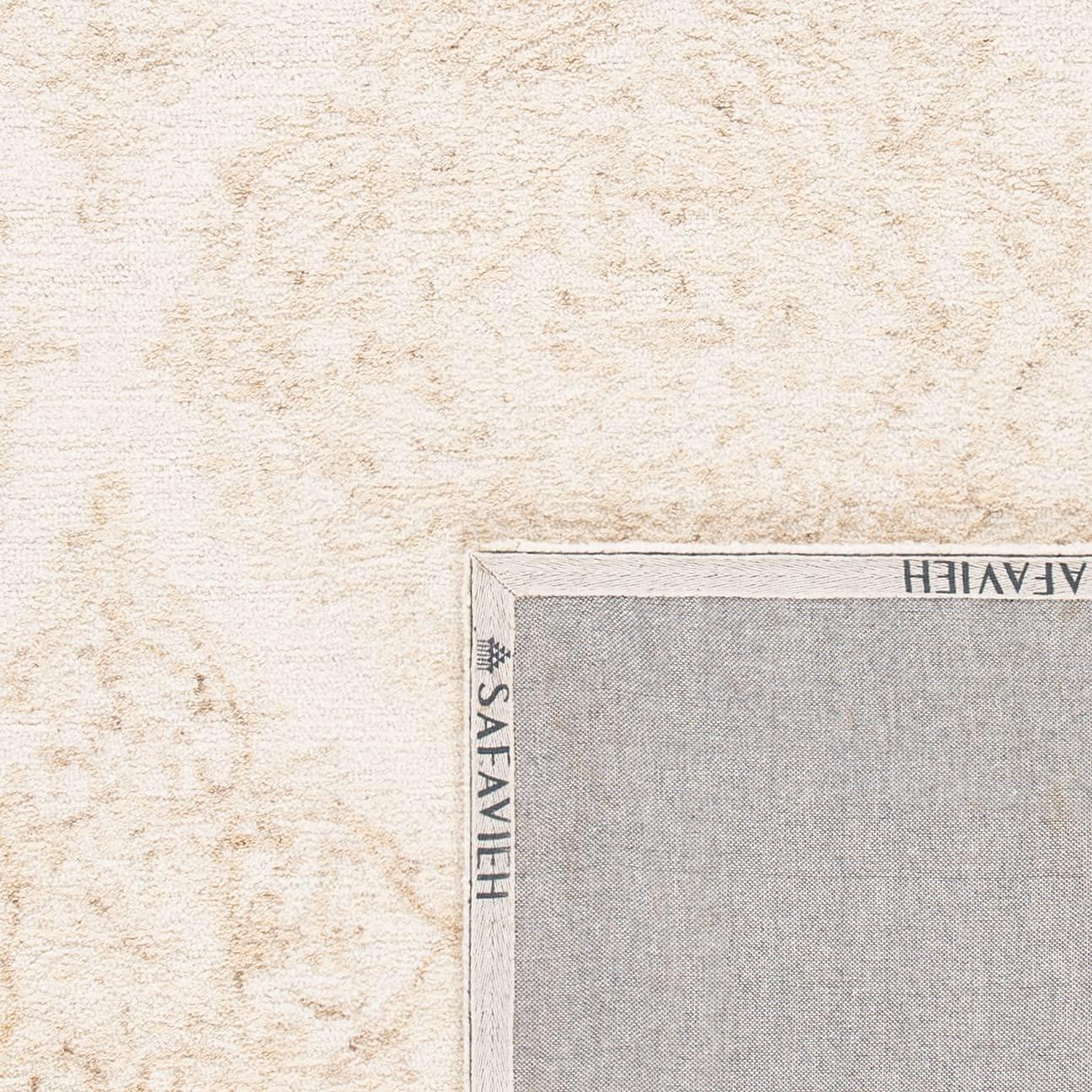 SAFAVIEH Abstract Rachelle Trellis Wool Area Rug, Ivory/Beige, 11' x 15'