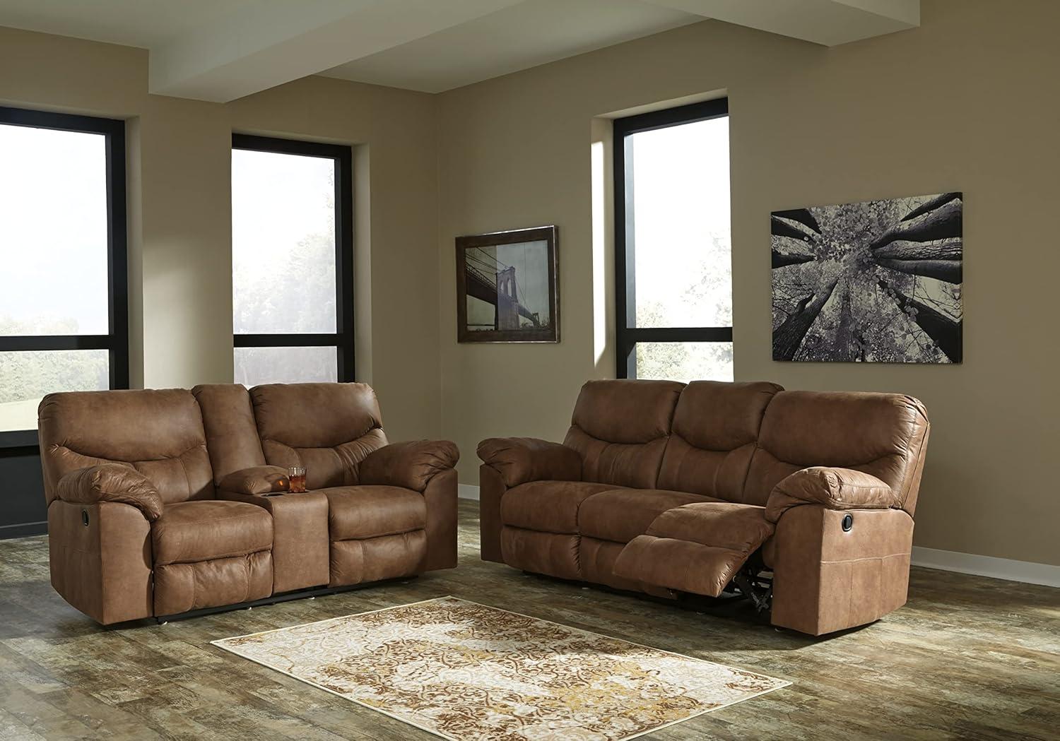 Signature Design by Ashley Boxberg Reclining Sofa in Bark