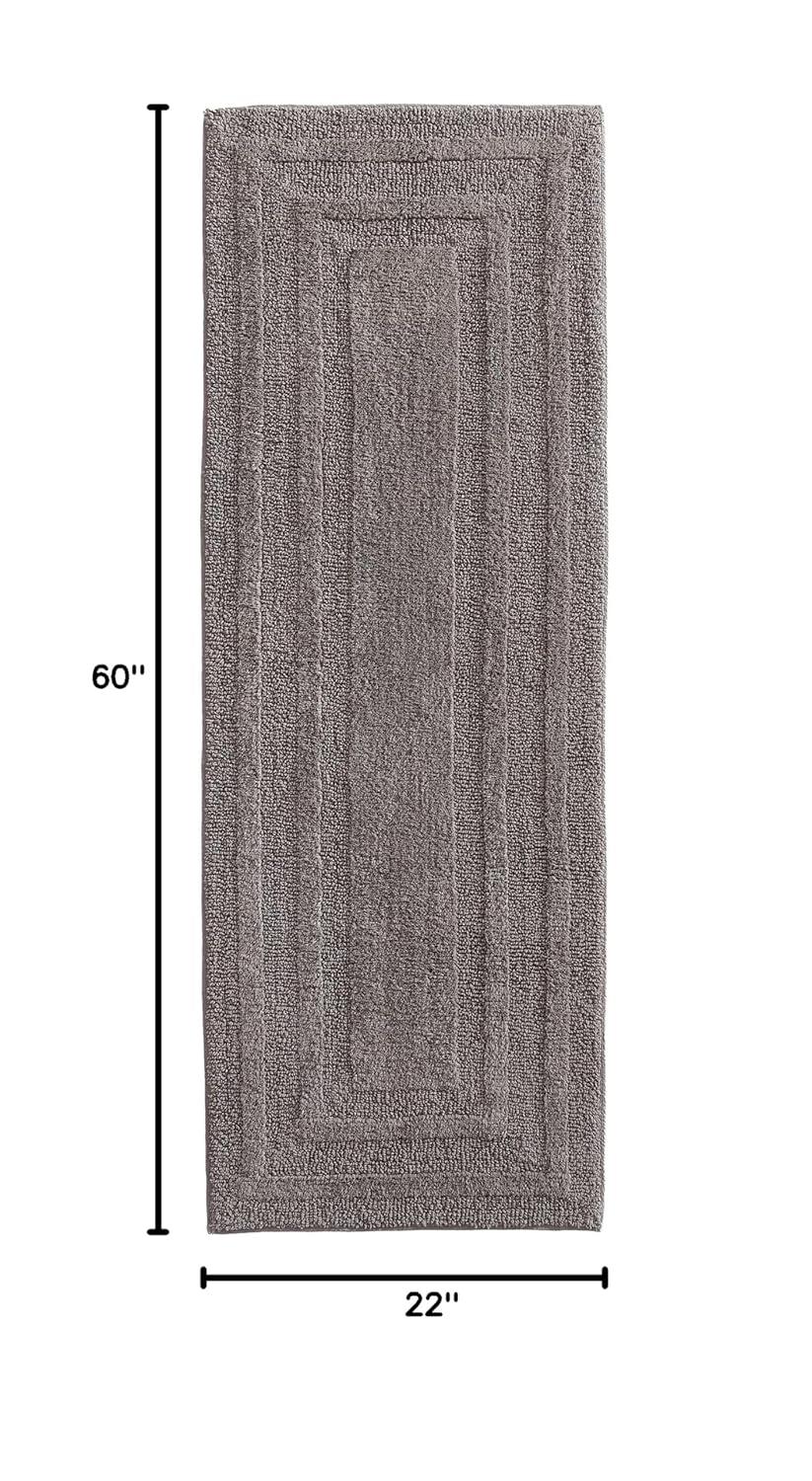 22"x60" Logan Bath Rug Brown - Eddie Bauer: Cotton Tufted, Machine Washable, Latex Backing, Lightweight