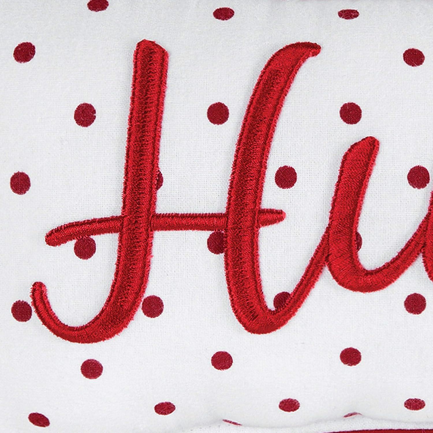 C&F Home 6" x 12" Hugs Dot Small Petite Valentine's Day Decorative Throw Pillow