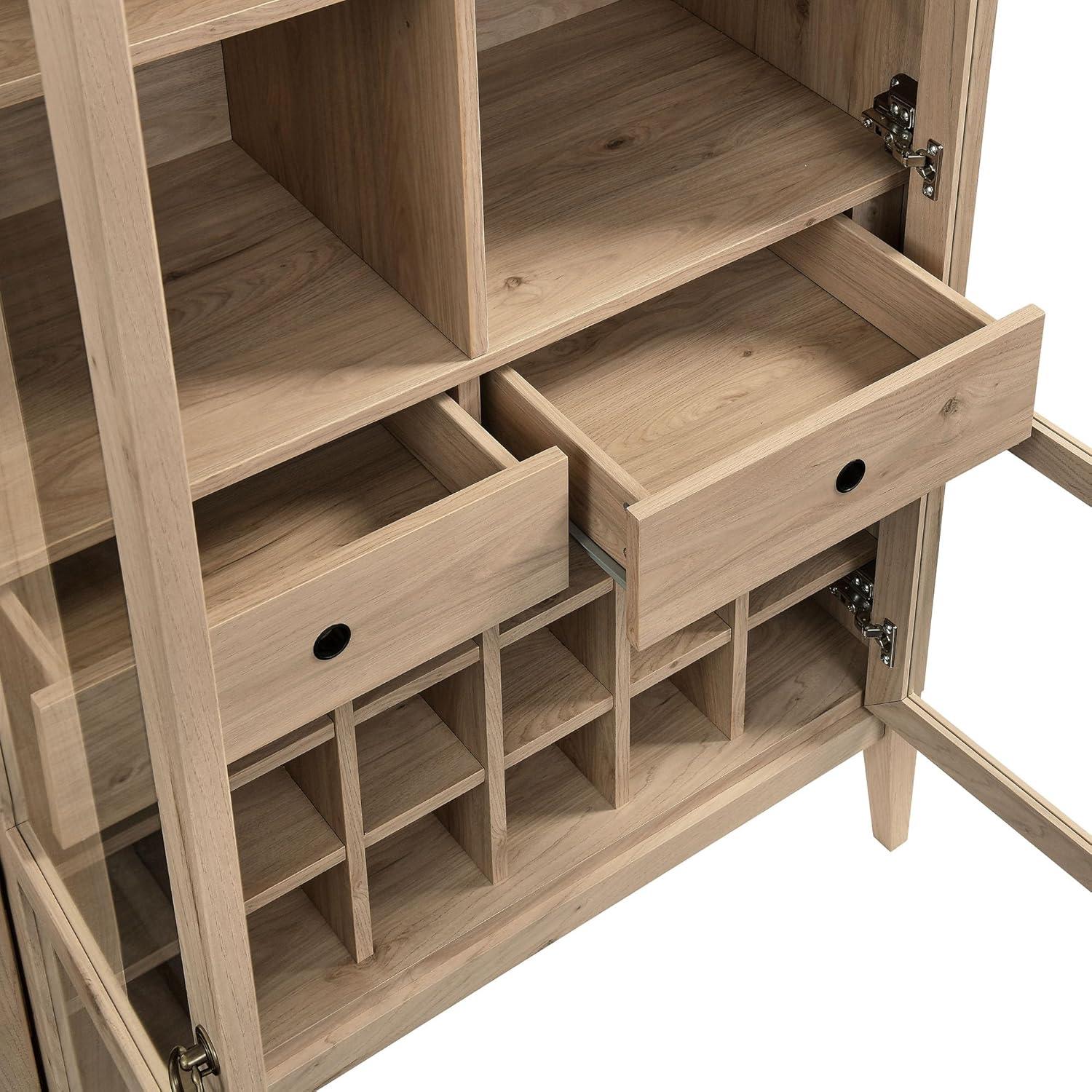 Modway Nolan Arched Bar Cabinet in Light Oak