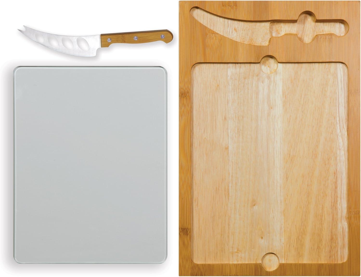 Icon Glass Top Cutting Board & Knife Set