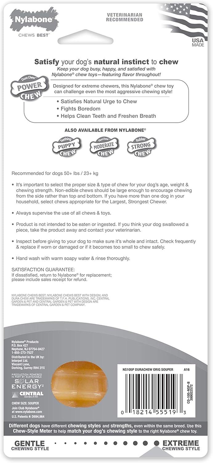 Nylabone Dura Chew Dog Bone - Original Flavor(Souper)