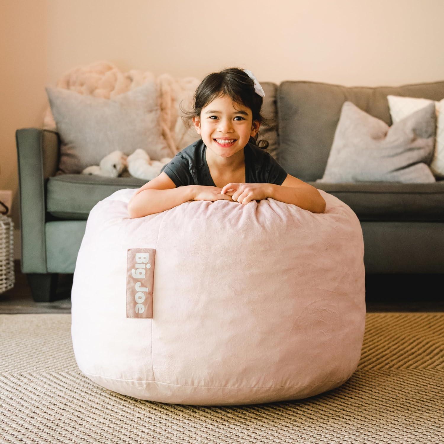 Big Joe Fuf Small Foam Filled Plush Bean Bag Chair Plush, 2ft