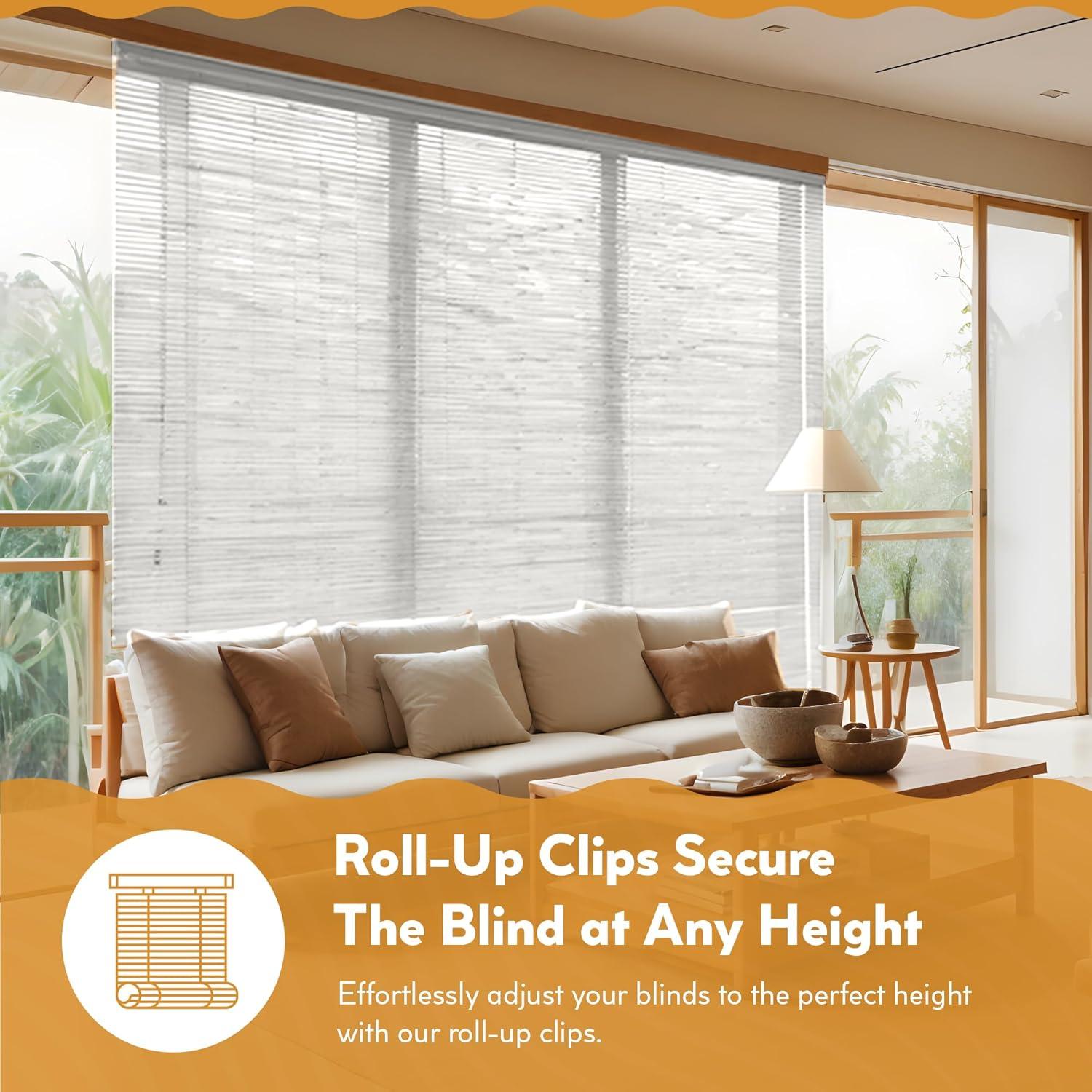 48" x 72" Outdoor Oval Vinyl Cord-Free PVC Rollup Blinds White - Radiance: UV Protection, Child Safe