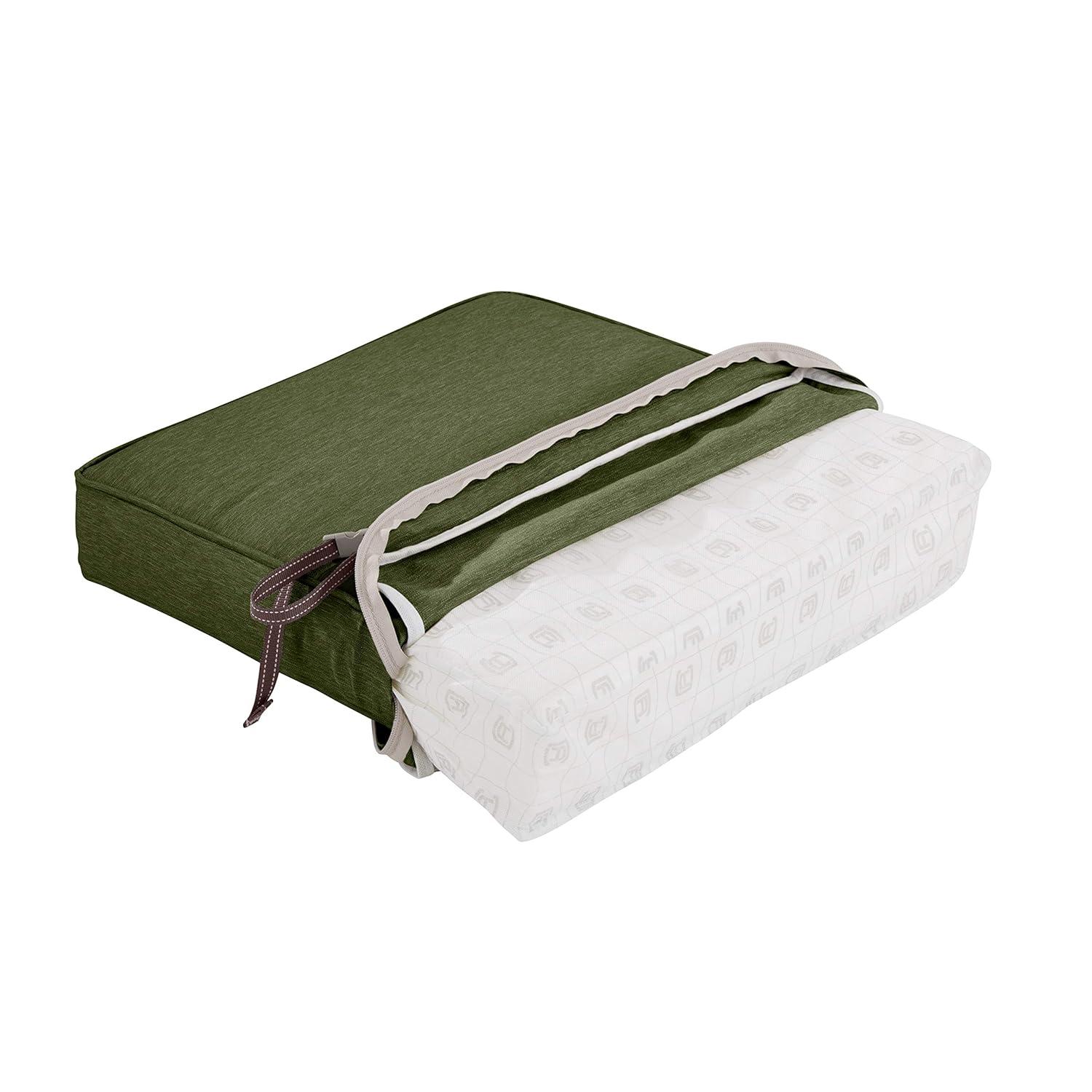 Classic Accessories Montlake FadeSafe Water-Resistant Patio Cushion Set, 25x22x4 in, Heather Fern