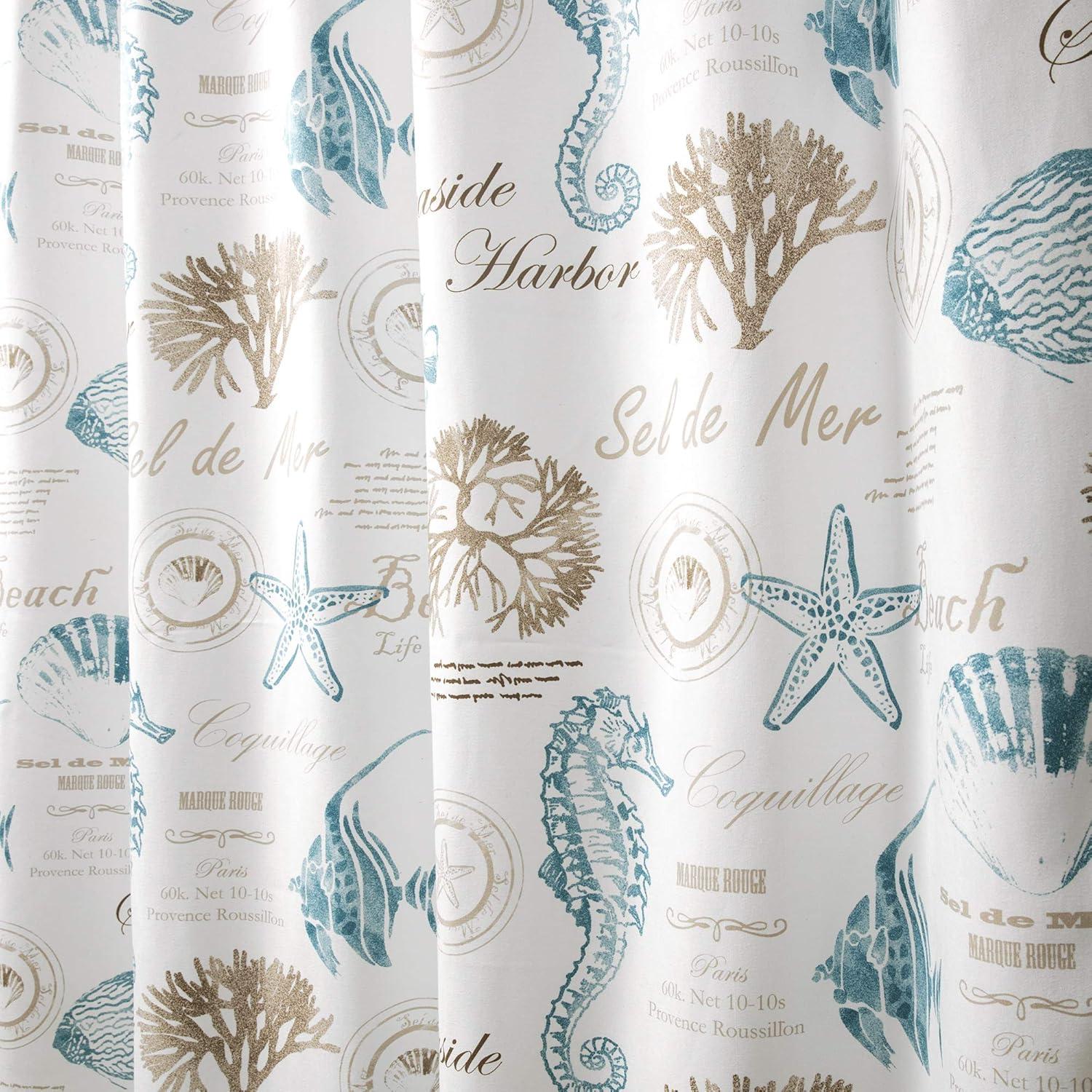 Lush Decor Harbor Life Shower Curtain