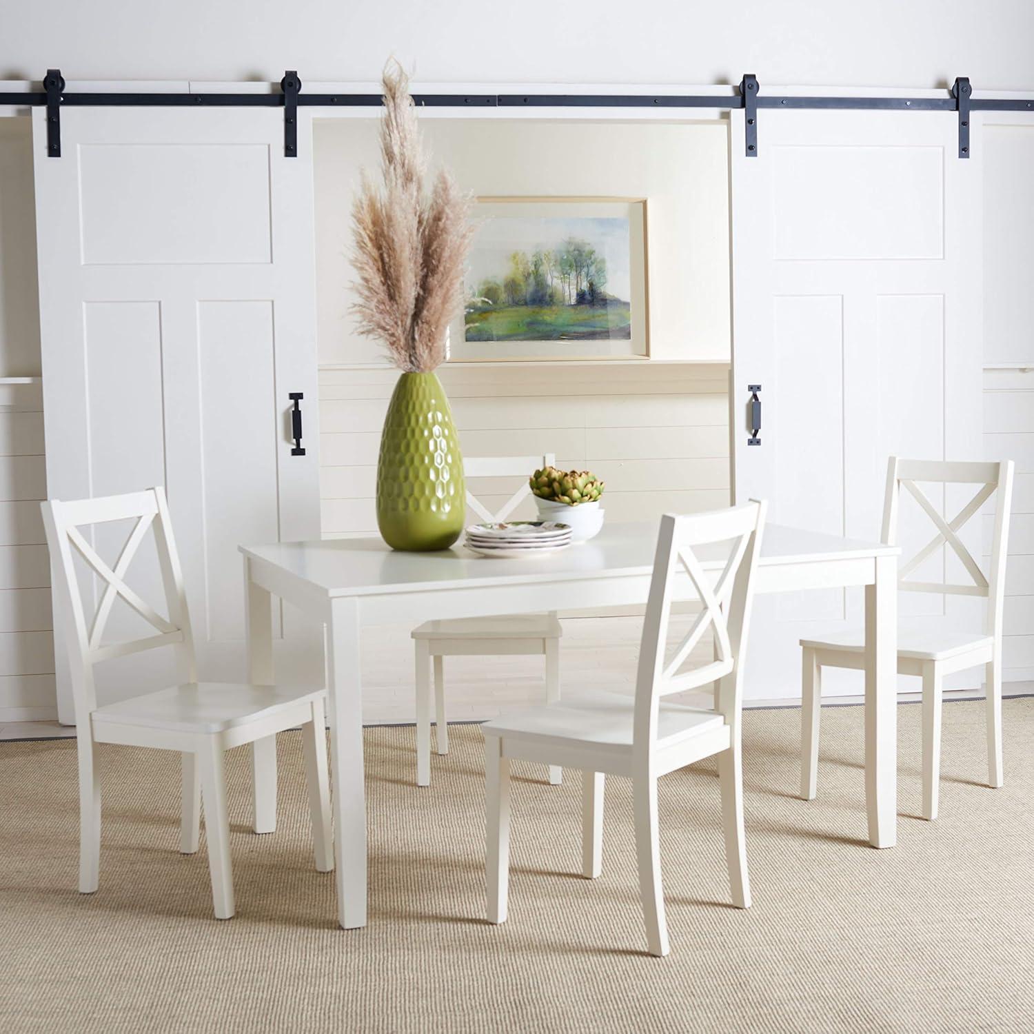 SAFAVIEH Silio Farmhouse Rectangle Dining Table, White