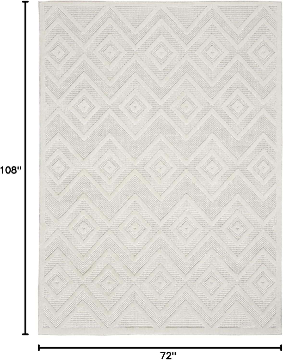 Nourison Versatile Solid Diamond Indoor Outdoor Flatweave Area Rug