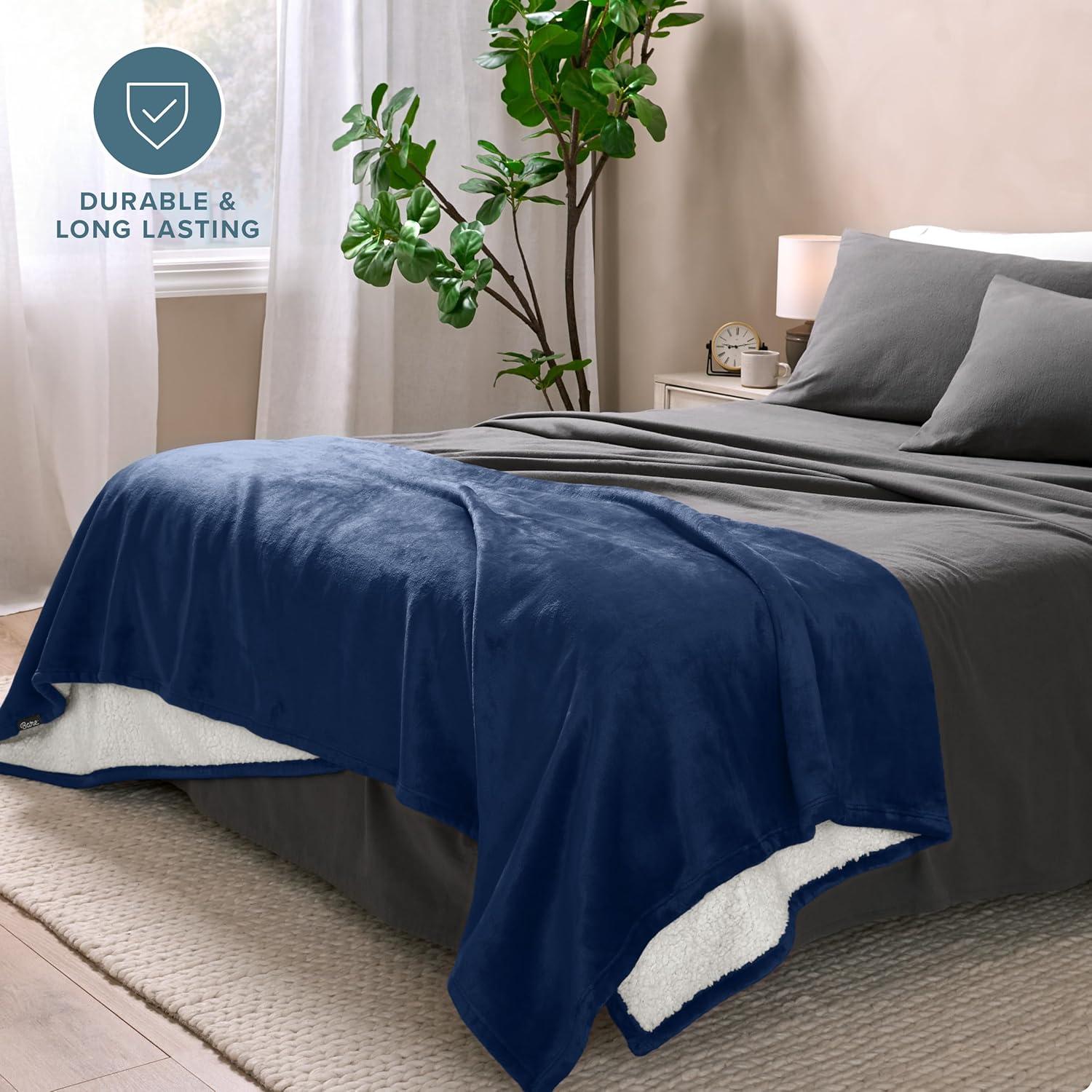 Bare Home Sherpa Fleece Blanket