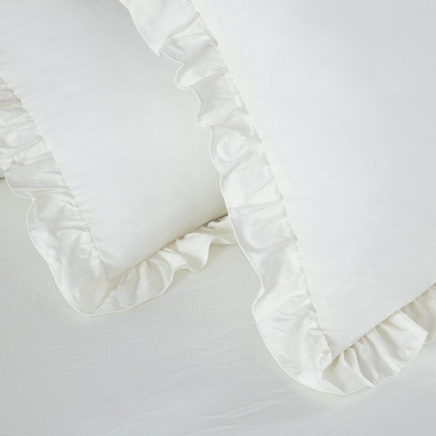 Chezmoi Collection Sinclair French Country Chic Ruffle Skirt Bedspread Set