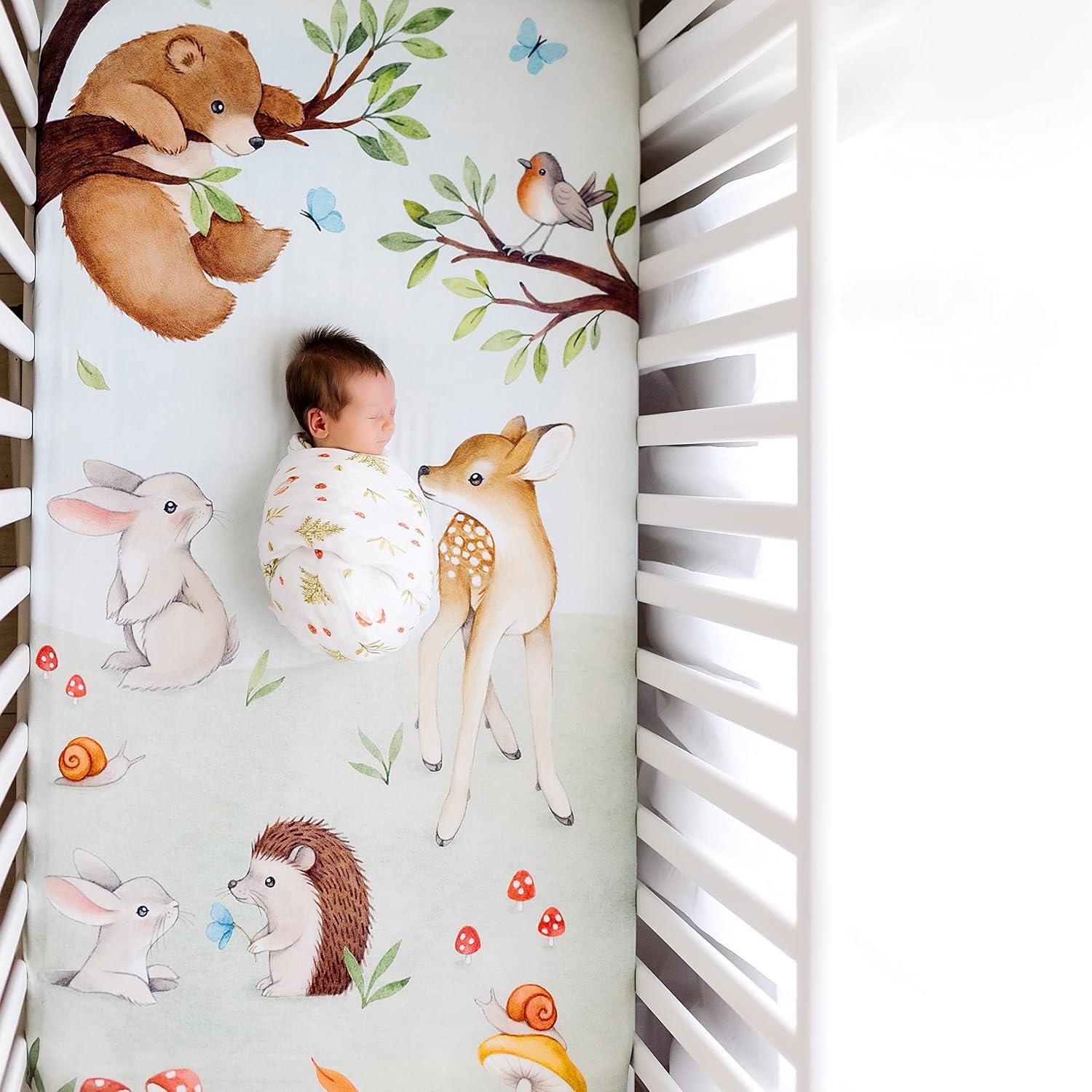 Rookie Humans Mini Crib Sheet Enchanted Forest 100% Cotton