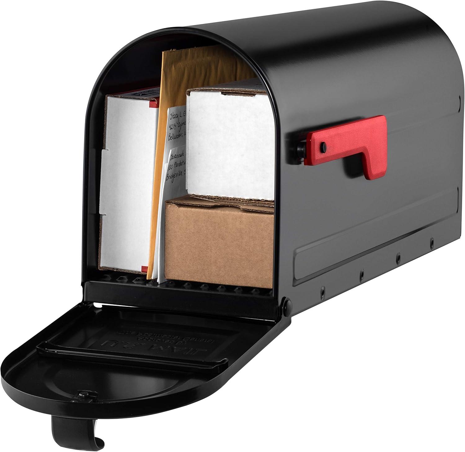 Architectural Mailboxes  MB1 Post Mount Mailbox & Ground Post Kit - Black - Medium