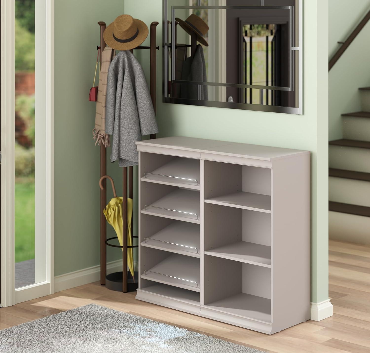 Modular Storage 21.38" W Shoe Shelf Unit with 4 Shelves