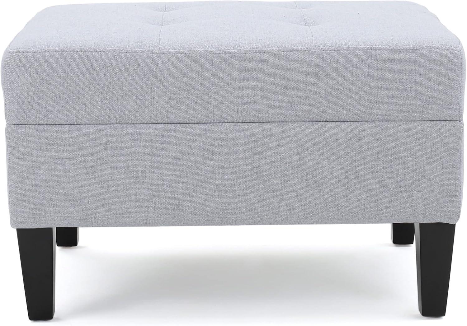 GDF Studio Bridger Mid-Century Ottoman, Light Grey