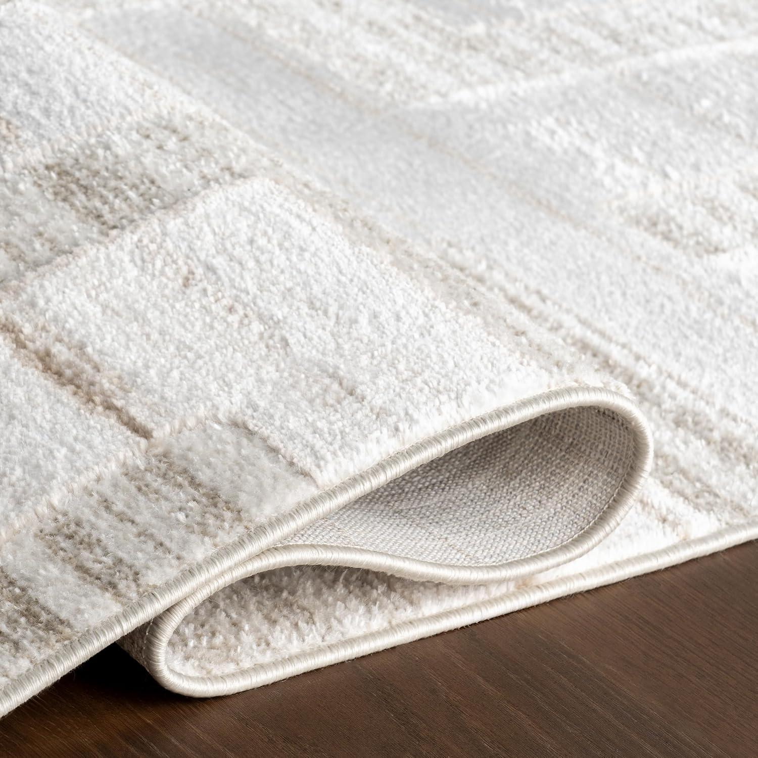 Nuloom Cailin Modern Geometric Machine Washable Indoor Area Rug, 4' x 6', Beige