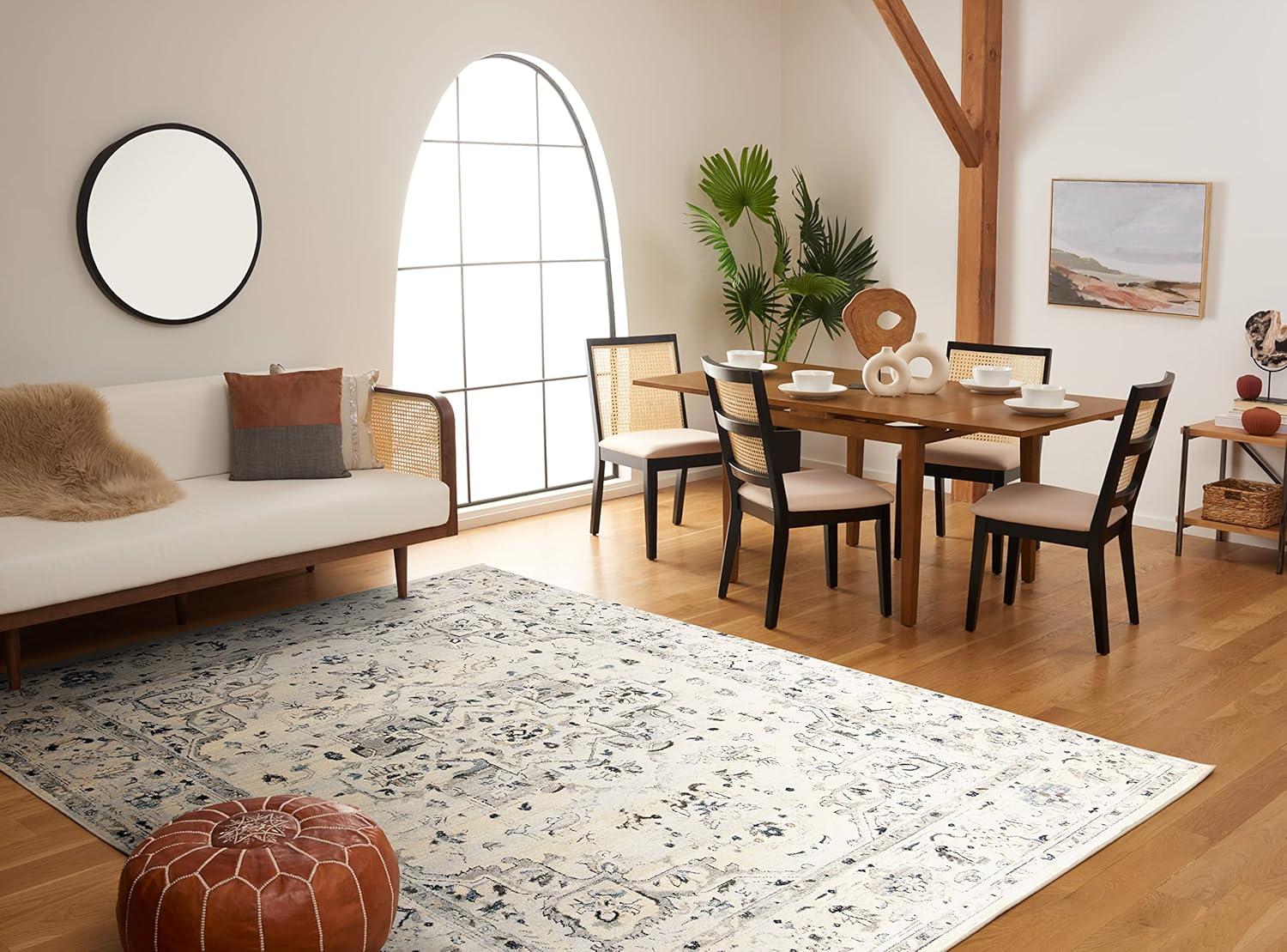 Charleston CHL411 Loomed Indoor Area Rug - Ivory/Light Blue - 9'x12' - Safavieh
