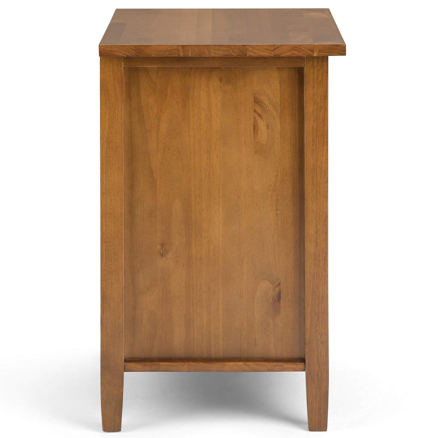 Simpli Home Warm Shaker 24"W Solid Wood Bedside Table with Two Drawers