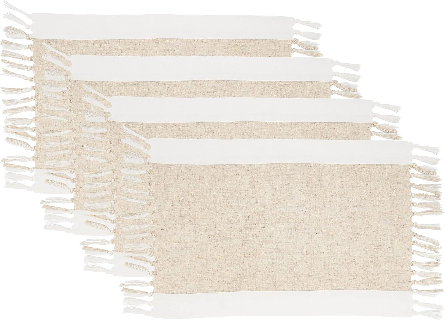 Saro Bridger Collection Polyester No Pattern Rectangle Placemat (Set of 4)