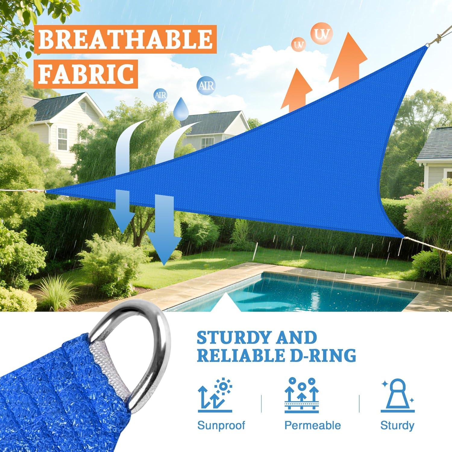 Royal Shade Royal Shade Triangle 200 GSM Sun Shade Sail